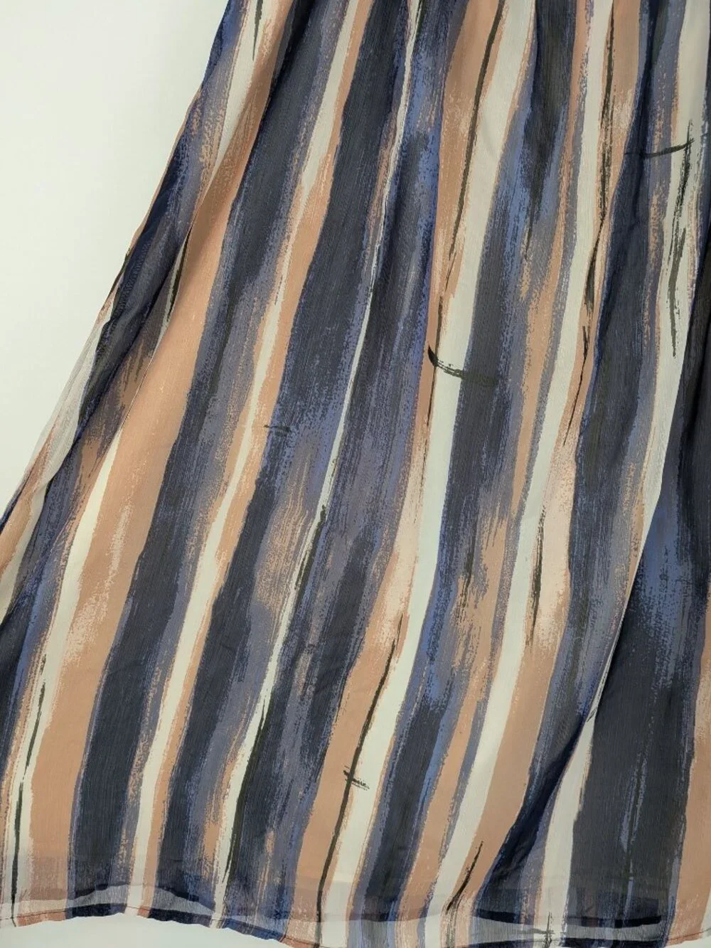 ModCloth Brushstroke Striped Midi Skirt Boho Artsy Neutral Office Resort Plus 2X
